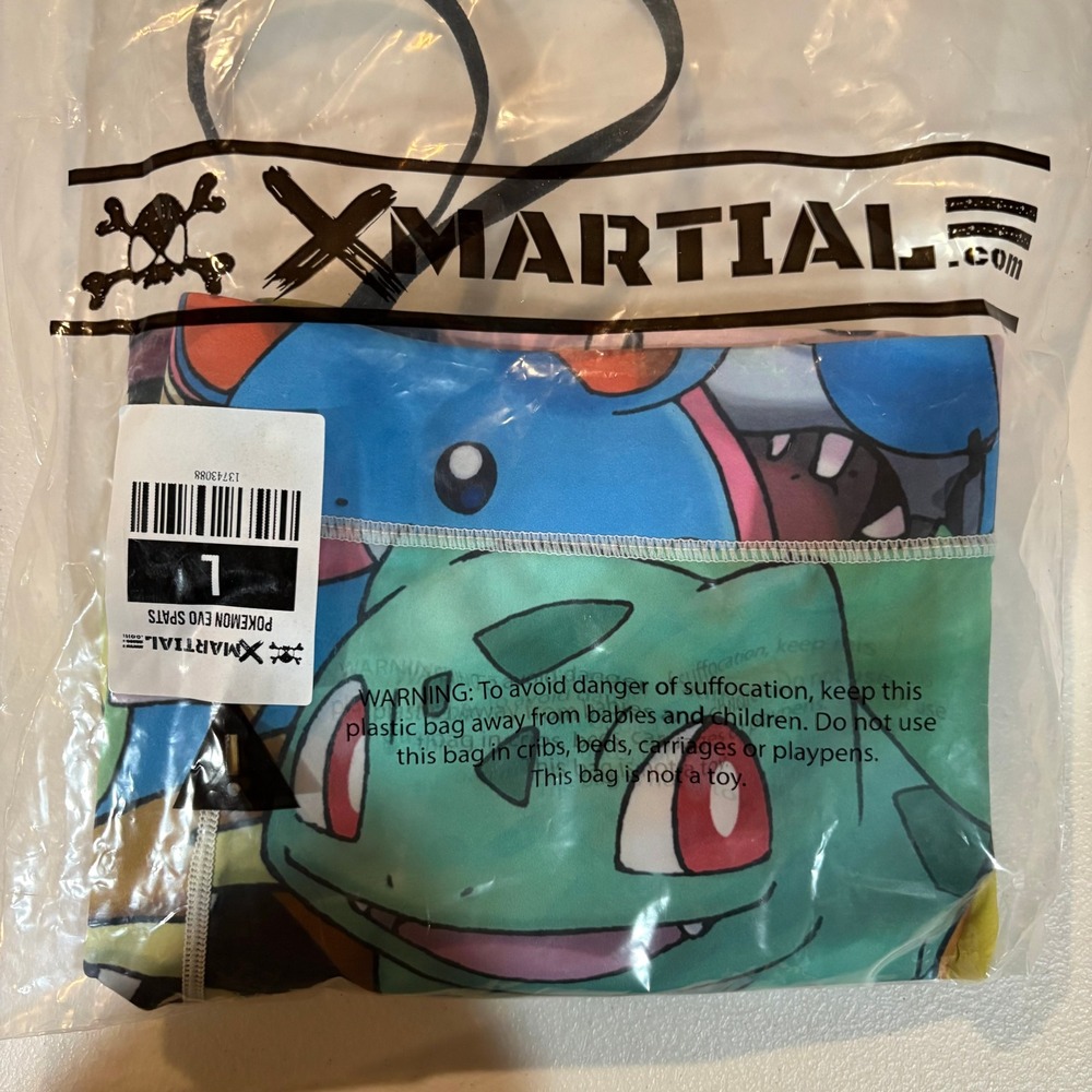 XMartial Pokemon Evo Spats Compression Leggings Mens L-XL Multicolor BJJ MMA - Picture 6 of 8